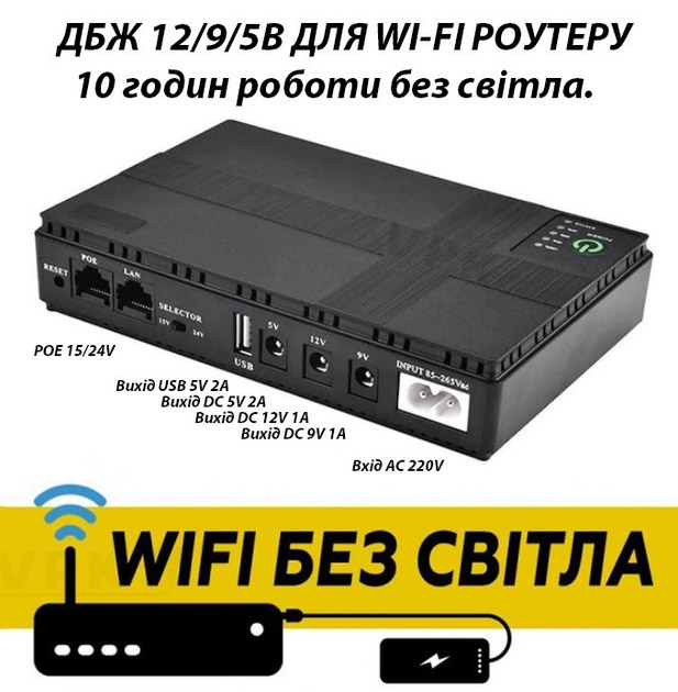 DC UPS для WIFI роутера
